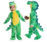 Spooktacular Creations Bambino verde T-Rex Costume per Halloween Dolcetto o scherzetto Dinosauro Dress-up Pretend Play (Toddler(3-4yrs)) (Medium (8-10 yrs))