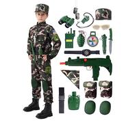 Spooktacular Creations Camo Trooper Costume Outfit per bambini, Halloween Dress Up, Giochi di ruolo e Cosplay di Carnevale (Small (5-7 anni))