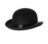 Spooktacular Creations Cappello a bombetta per adulti, Cappello derby, Cappelli a cilindro per costume da uomo, Bombetta da clown, Accessorio vittoriano per costumi di Halloween, Feste, Travestimenti