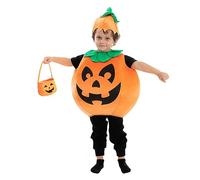 Spooktacular Creations Child Pumpkin Costume with a Pumpkin Basket and a Hat for Halloween Dress Up Party (Medium (8-10 yrs))