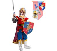 Spooktacular Creations Costume Cavaliere Medievale per Bambini Vestito Abbagliamento da Crociato Bambini Giochi di Ruolo e Cosplay (Small, Red)