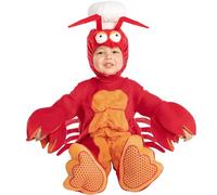Spooktacular Creations Costume da Aragosta per Bambino, Costume da Granchio per Bambino con Cappello da Cuoco per Festa di Halloween, Spettacolo da Favola (18-24 Mesi)