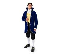 Spooktacular Creations Costume da aristocratico da uomo per adulti, per Halloween, feste in maschera, costume aristocratico, Blu, Medium