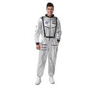 Spooktacular Creations Costume da astronauta di Halloween, per adulti, da uomo, in argento, tuta spaziale, per feste di travestimento, cosplay (grande)