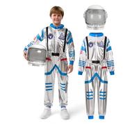 Spooktacular Creations Costume da astronauta di Halloween per bambini, unisex, per piloti NASA, con casco, per bambini, cosplay di Halloween, regalo per feste (piccolo, 5-7 anni)