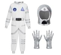 Spooktacular Creations Costume da astronauta per bambini, casco da astronauta, tuta spaziale, costume di Halloween per ragazzi e ragazze, S