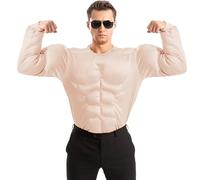Spooktacular Creations Costume da body builder per adulti. - Beige - Prossoefinito Costume da muscoli finti per uomo, Standard
