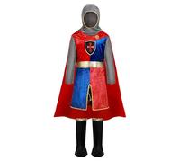 Spooktacular Creations Costume da Cavaliere per Bambini: Vesti il rosso e blu rinascimentale per giochi di ruolo da cavaliere alle feste di Halloween.(Piccolo (5-7 anni))