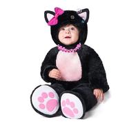 Spooktacular Creations Costume da gattina nera per neonata, costume da gatto con fiocco per neonati, vestito operato da Halloween per bambini, festa a tema animali (12-18 mesi)
