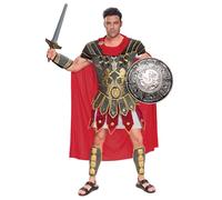 Spooktacular Creations Costume da Gladiatore Romano Costumi Coraggiosi da Uomo per Halloween Audacious Dress Up Party (Rosso) (Red, Standard)