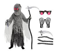 Spooktacular Creations Costume da Mietitore di anime per bambino con occhi luminosi per Halloween dolcetto o scherzetto