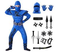 Spooktacular Creations Costume da ninja blu per bambini Kung Fu outfit per bambini Halloween