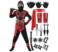 Spooktacular Creations Costume da Ninja drago rosso Outfit set per bambini Halloween dress up party festa in maschera