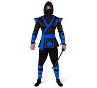 Spooktacular Creations Costume da ninja per uomo, costume di Halloween da ninja per adulti per feste di Halloween e cosplay - M