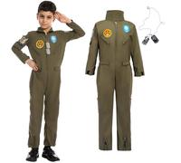 Spooktacular Creations Costume da pilota di volo Halooween per bambino e ragazzo, per feste di travestimento per bambini (Small (5-7 anni))