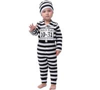 Spooktacular Creations Costume da Prigioniero per Neonati e Bambini Piccoli, Costume da Prigione di Halloween per Bambini per Feste in Costume di Halloween Cosplay (12-18 Mesi)