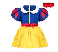 Spooktacular Creations Costume da principessa di Halloween per ragazza, colore blu baby, costume da principessa in tulle blu con fascia per feste in costume di Halloween (12-18 mesi)