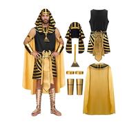 Spooktacular Creations Costume da Re Faraone per Uomini Adulti Costume da Re Egiziano Set per Costume di Halloween, Cosplay e Giochi di Ruolo Party-S