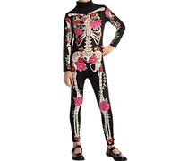Spooktacular Creations Costume da scheletro floreale per bambina