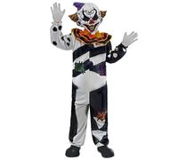 Spooktacular Creations Costume Joker Scary Clown Costume Kids Set per Halloween Dress Up Party, Giochi di Ruolo e Carnevale Cosplay (Black, Large)