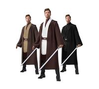 Spooktacular Creations Costume tunica halloween uomo tunica nera con cappuccio costume uomo adulto spogliatoio halloween cosplay festa a tema