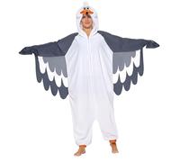 Spooktacular Creations CREAZIONI SPETTACOLARI Tuta pigiama con cappuccio Halloween Gabbiano per adulti