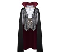 Spooktacular Creations Creazioni spettrali rinascimentali medievali spaventose argento vampiro Deluxe costume di Halloween per uomini giochi di ruolo Sins Cosplay-S