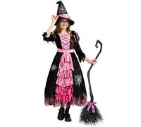 Spooktacular Creations Fairytale Costume da Strega di Halloween, Vestito da Strega per Bambina, Vestito da Fata per Bambina con Cappello