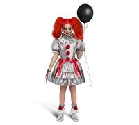 Spooktacular Creations Girls di pagliaccio, abito clown malvagio, costume da jack spaventoso per le ragazze di Halloween, gioco di ruolo, cosplay-M