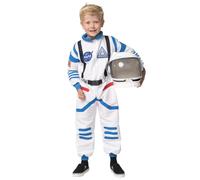 Spooktacular Creations Halloween Costume da astronauta bianco unisex bambino, tuta da pilota NASA con elmetto. (Small (5-7 yrs))