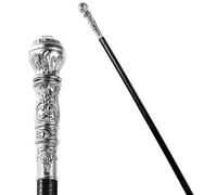 Spooktacular Creations Halloween Silver Walking Cane, costume Walking Stick, Vintage Cane Requem accessorio per feste di Halloween, ingannare