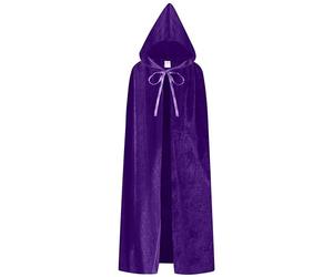 Spooktacular Creations Mantello con cappuccio lungo in velluto Capo gioco di ruolo bambini Cappuccetto Rosso Costume Cosplay viola