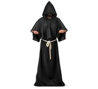 Spooktacular Creations Mantello da monaco medievale con cappuccio per adulto, abito da prete rinascimentale, costume di Halloween (medio)