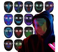 Spooktacular Creations Maschera di Halloween con sensore di gesto, maschera a LED che trasforma il viso per adulti e adolescenti, accessorio per costume cosplay che si illumina al buio, accessorio per