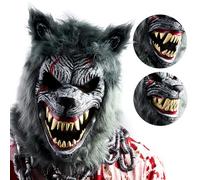 Spooktacular Creations Maschera per Halloween, lupo mannaro, accessorio per costume, maschera spaventosa per bambini, uomini e donne, Halloween, horror cosplay, accessorio di scena