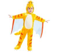 Spooktacular Creations Pterodactyl Dinosaur Costume Prehistoric Kid and Toddler Deluxe Set for Halloween Dress Up Party (3T) Yellow (Toddler(3-4yrs))