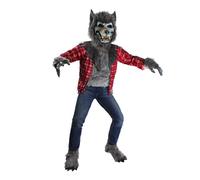 Spooktacular Creations Ragazzo che ulula lupo mannaro Costume di Halloween Deluxe con maschera, guanti con artigli di lupo mannaro, copristivali-XL (12-14 anni)