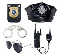 Spooktacular Creations Set di accessori per giochi di ruolo da agente di polizia per adulti, bambini, travestimenti da detective, costume di Halloween
