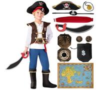 Spooktacular Creations Spooktacular CreationsCostume da pirata per bambini, set di costumi da gioco di ruolo deluxe per ragazzi, taglia L