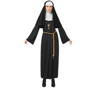 Spooktacular Creations Suora Costume da Halloween per Adulti Vestito da Suora the Nun Costume (Black, Standard)