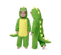 Spooktacular Creations Tuta Halloween per bambini con dinosauri tuta verde chiaro con cappuccio per bambini per cosplay Halloween