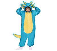 Spooktacular Creations Tuta unisex con cappuccio Axolotl per bambini, blu
