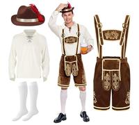 Spooktacular Creations Uomo tedesco bavarese oktoberfest costume set per halloween dress up partito e festa della birra marrone, M