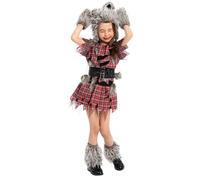 Spooktacular Creations Wolfie Costume Halloween for Girls Wolf Werewolf Cosplay (Large (10-12 yrs))