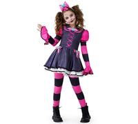Spooktacular CreationsCostume da bambola spaventosa per Halloween per bambine, set di costumi di Halloween per bambini, vestito da bambola spaventosa per bambine (taglia L)