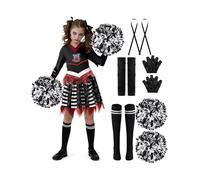 Spooktacular CreationsCostume da cheerleader zombie per bambine - Costume da cheerleader spaventoso e senza spirito per Halloween (taglia M)