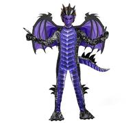 Spooktacular CreationsCostume da drago viola per bambini, ali, coda e maschera per Halloween (XL)