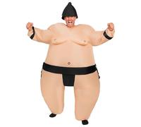 Spooktacular CreationsCostume gonfiabile da lottatore di sumo per adulti con cintura nera, costume deluxe per feste di Halloween, nero.