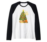 Spooky - Albero di Natale con Gatto Maglia con Maniche Raglan