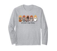 Spooky And Feral Halloween Cute Raccoons Maglia a Manica
